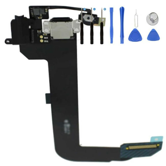 Eutoping USB Charging Port For Apple iPod Touch 6 Black Dock Connector Charger Board Flex Cable Assembly Replacement with tool