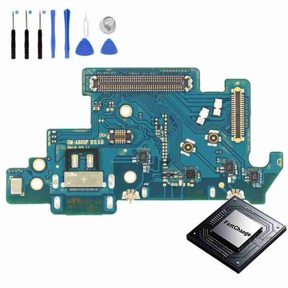 Eutoping USB Charging Port For Samsung Galaxy A80 A805 (avec Lecteur Sim) Dock Connector Charger Board Assembly Replacement with Tool