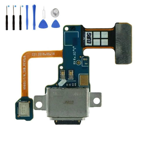 Eutoping USB Charging Port For Samsung Galaxy Note 9 N960 Dock Connector Charger Board Flex Cable Assembly Replacement with tool