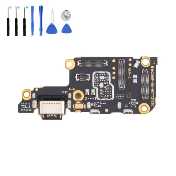 Eutoping USB Charging Port For Vivo X60 Pro Lecteur Sim Dock Connector Charger Board Flex Cable Assembly Replacement with tool