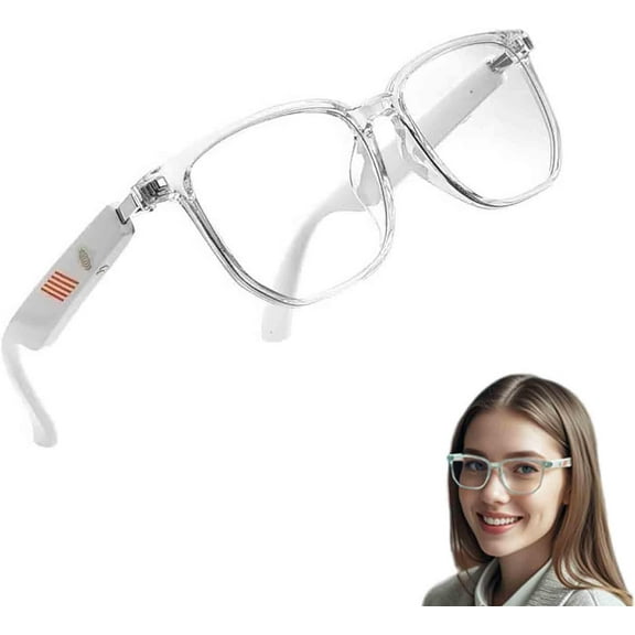 Euvelle Bluetooth Glasses, Ai Reading with Photochromic Lenses Open Ear, Smart Glasses for Women, for Indoor Outdoor