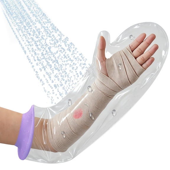 EuyiHlybt Waterproof Cast Covers for Shower Arm, Reusable Cast Protector for Shower Arm Adult, Soft Comfortable Cast Shower Cover Arm