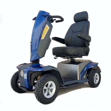 Ev Rider S12E- Blue Vita Xpress 4 Wheel Power Scooter Blue
