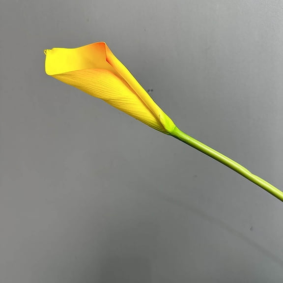 Ev Ruffled Calla Lily Artificial Flower Elegant Curled Edge for Lifelike Home and Wedding