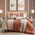 thumbnail image 1 of EvJK 6-Piece Comforter Set – Quilted Design Soft & Cozy Comforter with Matching Shams and Decorative Cushions, Queen, 1 of 4