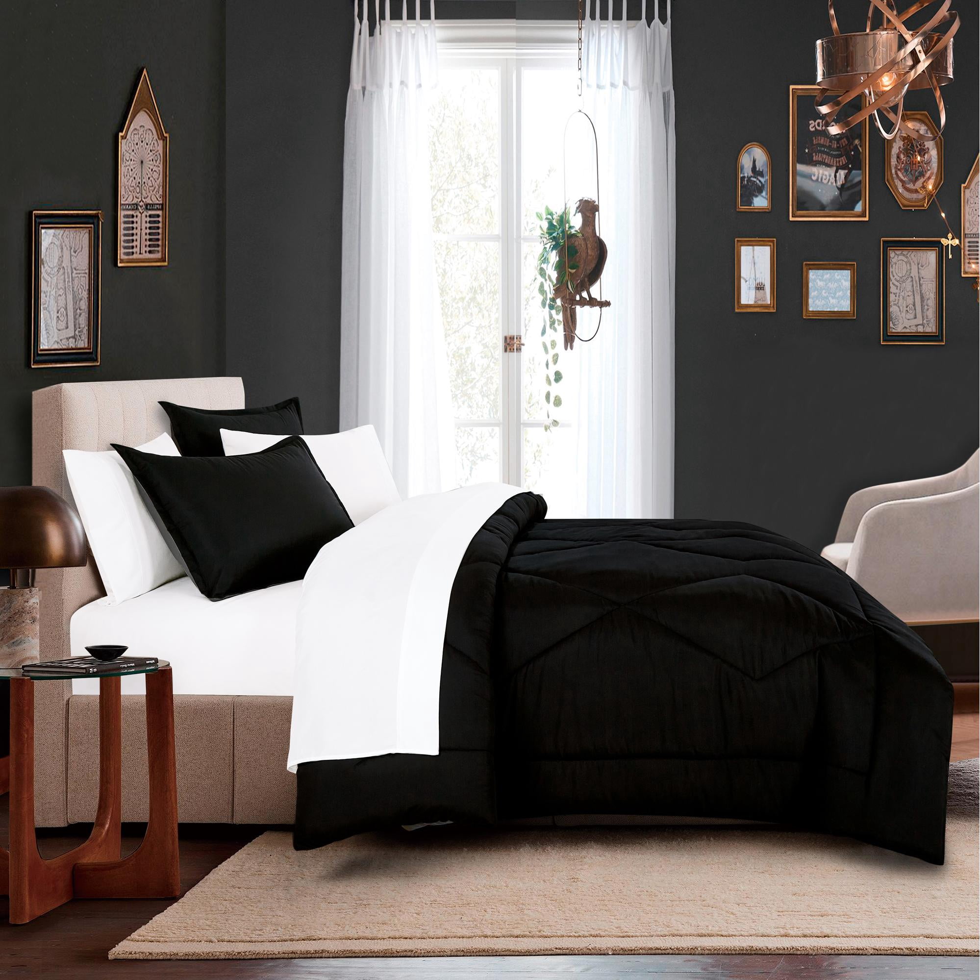 EvJK 7-Piece Comforter Set – Breathable Polyester, All-Season, Reversible, Luxury Bedding Set – CAL.King