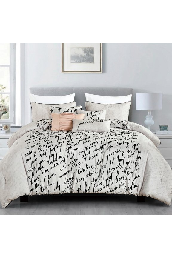 7-Piece Comforter Set – Decorative Polyester, Breathable, Soft & Cozy, Decorative Bedding Set – King