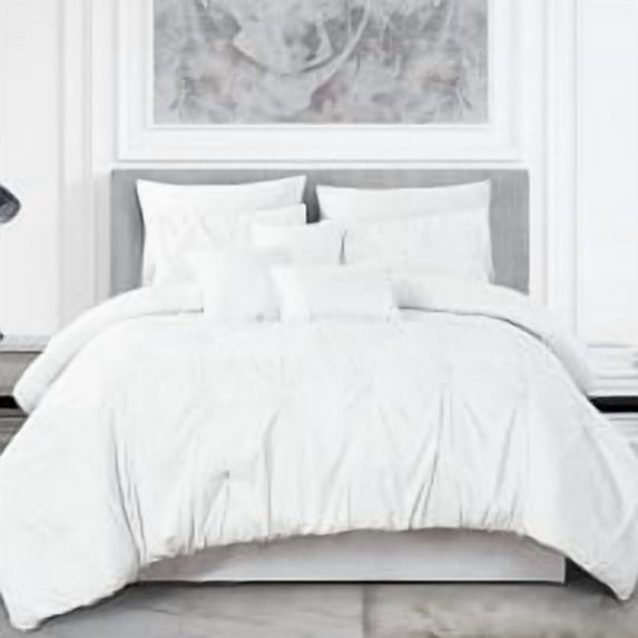 EvJK 7-Piece Comforter Set – Reversible Polyester, Plush & Cozy, Reversible, Decorative Bedding Set – Queen