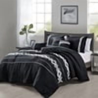 EvJK 7-Piece Comforter Set – Reversible Polyester, Plush & Cozy, Reversible, Decorative Bedding Set – Queen