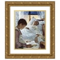 thumbnail image 1 of Eva Bonnier 20x24 Gold Ornate Framed and Double Matted Museum Art Print Titled - Reflection in Blue, 1 of 4