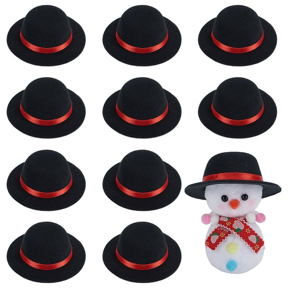 Eva Cloth Craft Hat Stuffed Toy Clother for DIY Toys Puppet Plush Animal Making Black 82x29.5mm Inner Diameter: 46.5mm