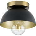 thumbnail image 1 of Eva Collection One-Light Matte Black Mid-Century Modern Flush Mount Light, 1 of 11