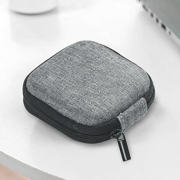 Eva Digital Organizer Bag, Small Round Zipper Pouch for Cables & Headphones, Portable Tech Accessory Case with Soft Lining for Travel, Home, and Office Use,Vsgery