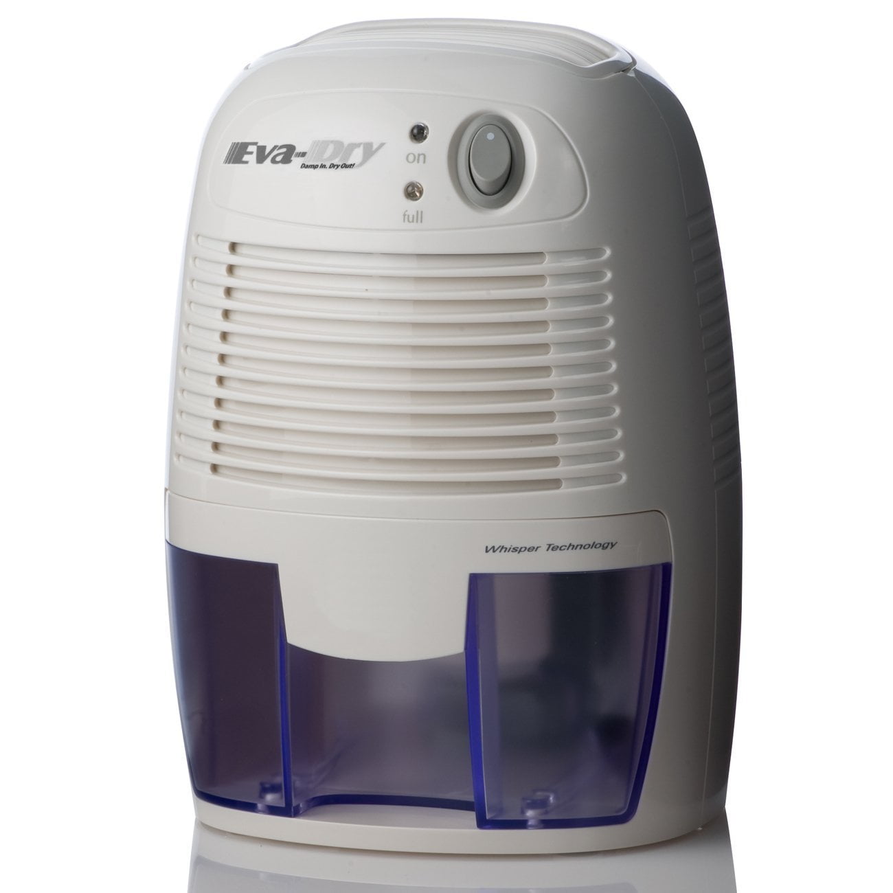 Eva-Dry EDV-1100 8 oz 1100 cu ft Dehumidifier in White - Low Noise, Portable Design, Plug and Play