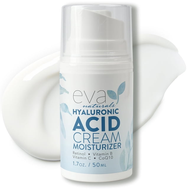 Sol Acid Eva Naturals Facial Moisturizing Cream Hyaluronic Acid (White) (1.7 oz ...