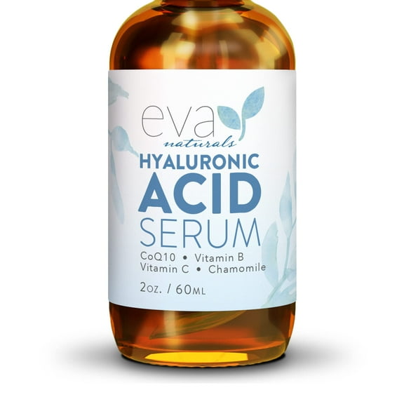 Eva Naturals Hyaluronic Acid Serum with Vitamin C - Facial Moisturizer (2 oz)