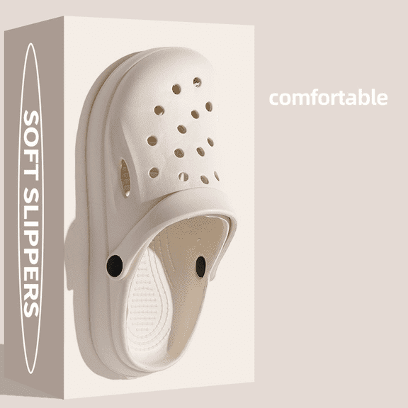 Eva New Coros Shoes Thick Bottom Toe Cap Beach Shoes Summer New Indoor Home Slippers