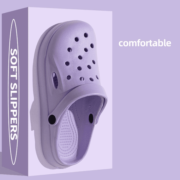 Eva New Coros Shoes Thick Bottom Toe Cap Beach Shoes Summer New Indoor Home Slippers