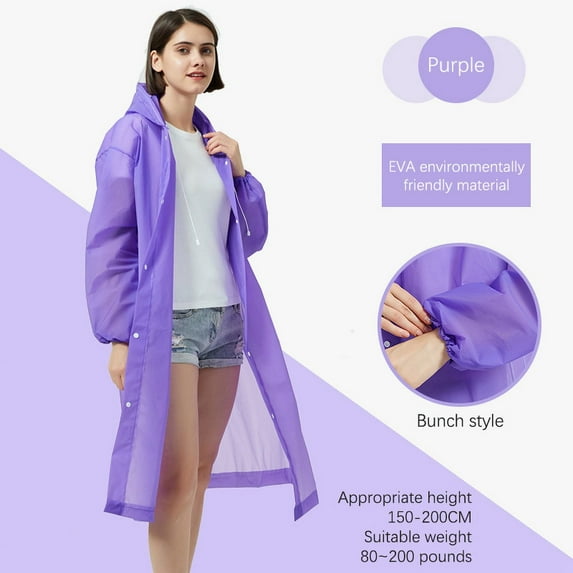 Eva Non Disposable Raincoat Long Full Body Transparent Thickened Strap Mouth Adult Tourism Raincoat