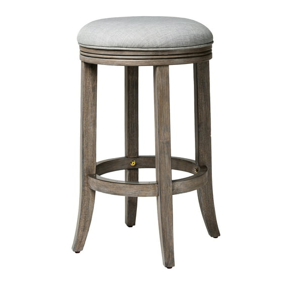 Open Box Maven Lane Backless Kitchen Swivel Stool, Reclaimed Oak,Counter Height )