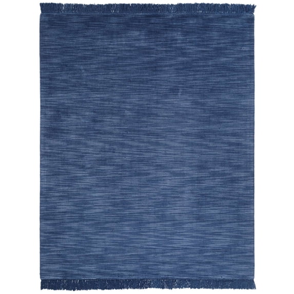 Eva Solid Area Rug, Blue - 2'x3'