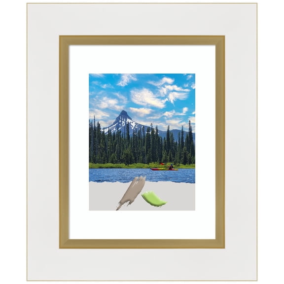 Eva White Gold Picture Frame, Photo Frame, Art Frame