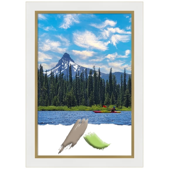 Eva White Gold Picture Frame, Photo Frame, Art Frame