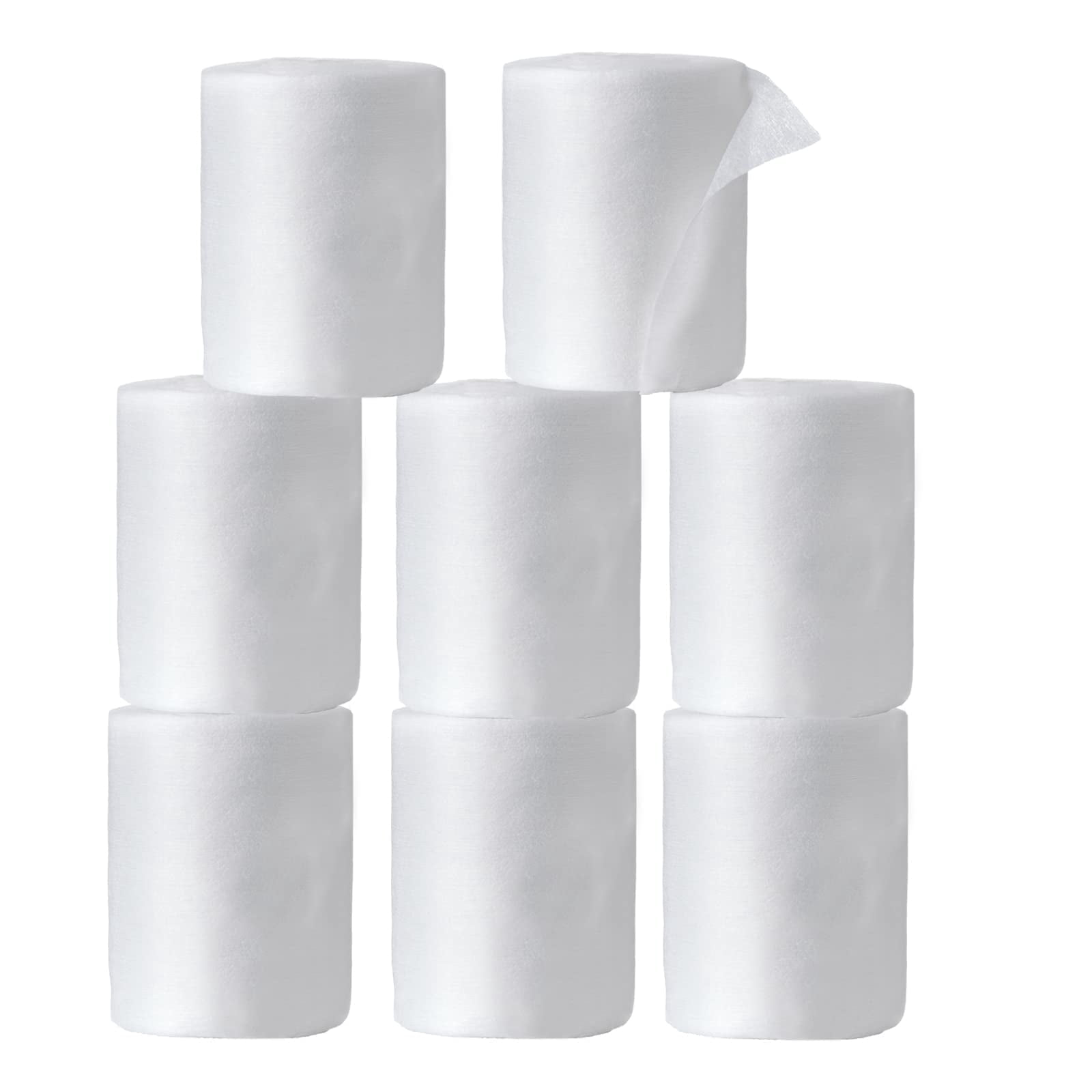 EvaClean Disposable Dry Surface Wipes - Pack of Eight 160-Count Rolls - 1,280 Dry 6.5” x 6” Wipes for Multi-Surface & Hand Cleaning