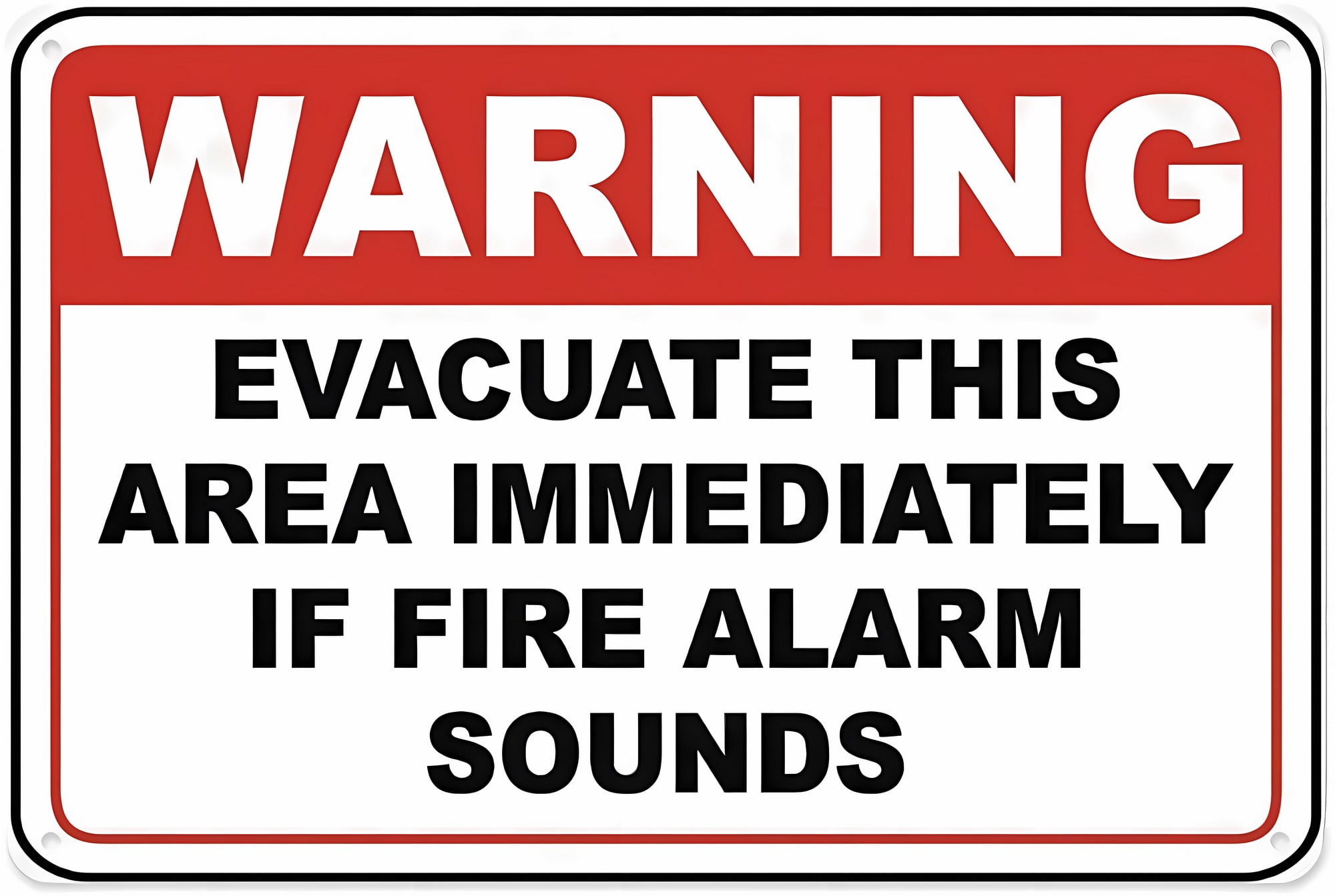 Evacuate If Fire Alarm Sounds Sign - 8