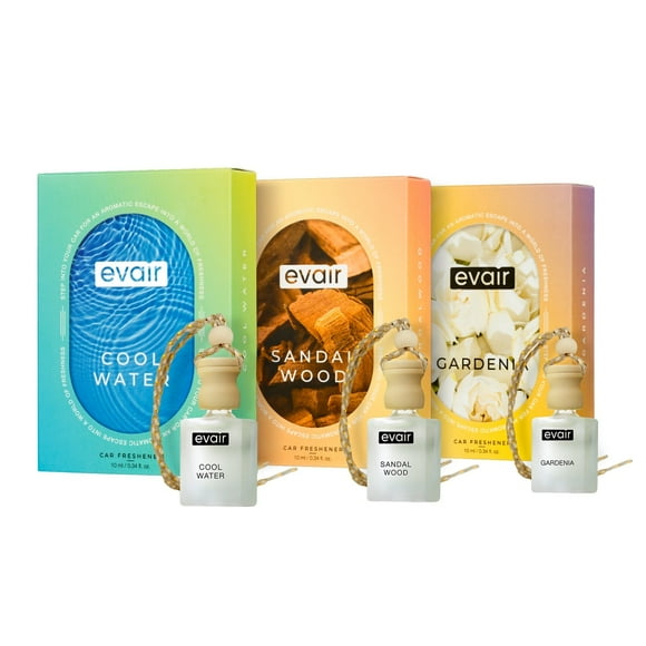 evaircarperfume Long- Lasting Automotive Air Fresheners, 3 Count
