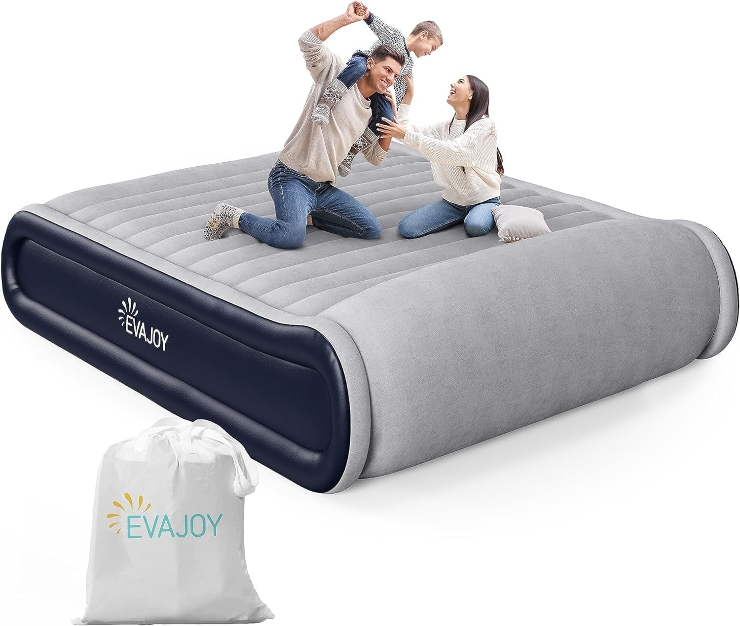 iDOO 18″ Full Size Air Mattress – Integrated Electric Pump