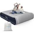 thumbnail image 1 of Evajoy Air Mattress Queen with Built-in Pump, Inflatable air Mattress with Raised Pillow, Double High Airbed Headboard, 2 Mins Quick Inflation/Deflation, Comfort Blow Up Flocked Top for Home, Camping, 1 of 8