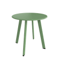 thumbnail image 1 of Evajoy Patio metal Side Table, 17.7"X18.3"(Height) Rust-Resistant Round End Table with Square Feet Décor for Bistro, Apartment, Balcony(Pea Green), 1 of 5