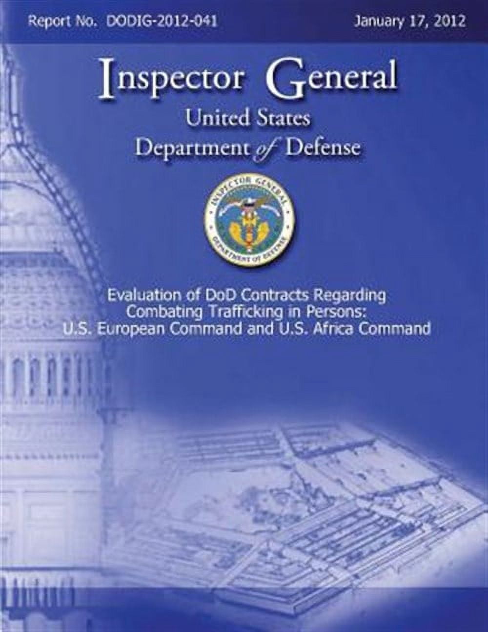 Evaluation of Dod Contracts Regarding Combating Trafficking in Persons : U. S. European Command and U. S. Africa Command