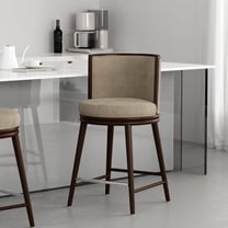 Evalyn Modern Wood Upholstered Counter Stool in Natural - Set of 3