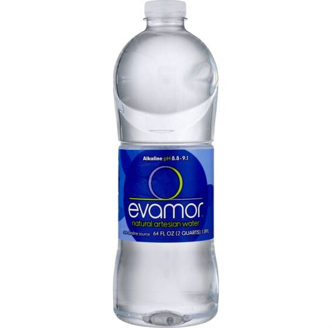 Evamor Artesian Alkaline Water, 8 Pack, 64 Ounce