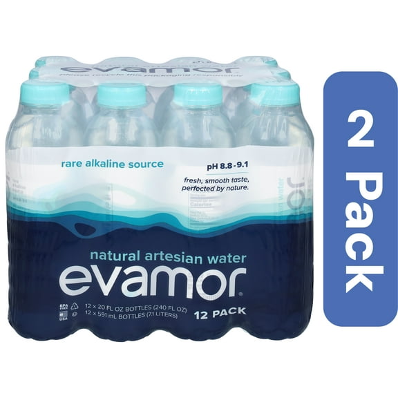 Evamor Artesian Water 12 Pack 240 fl oz (Pack Of 2)