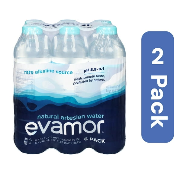 Evamor Water Artesian 6 Pack 192 fl oz (Pack of 2)