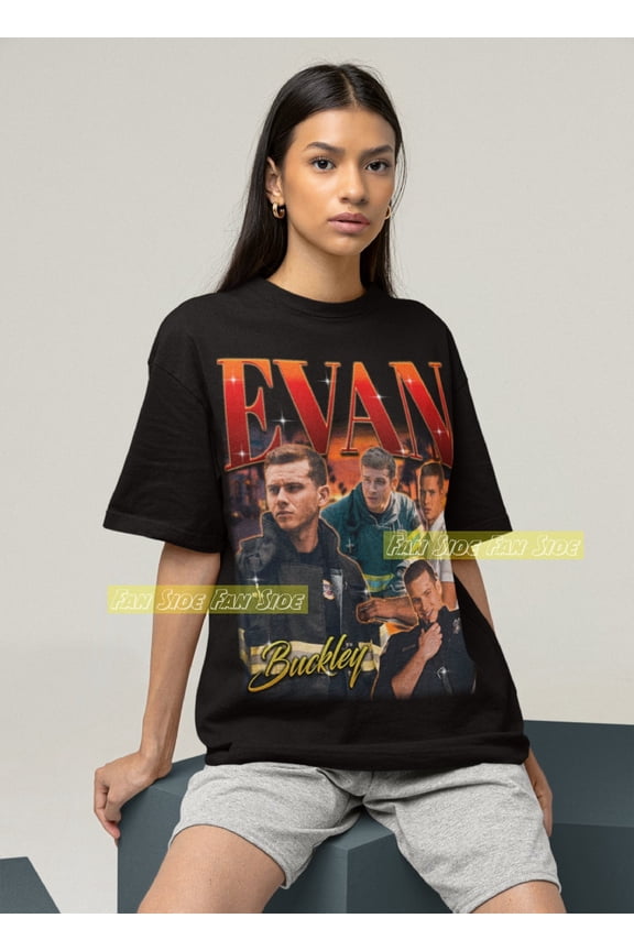 Evan Buckley Shirt, 911 TV Show T-shirt,Black color,size 2XL