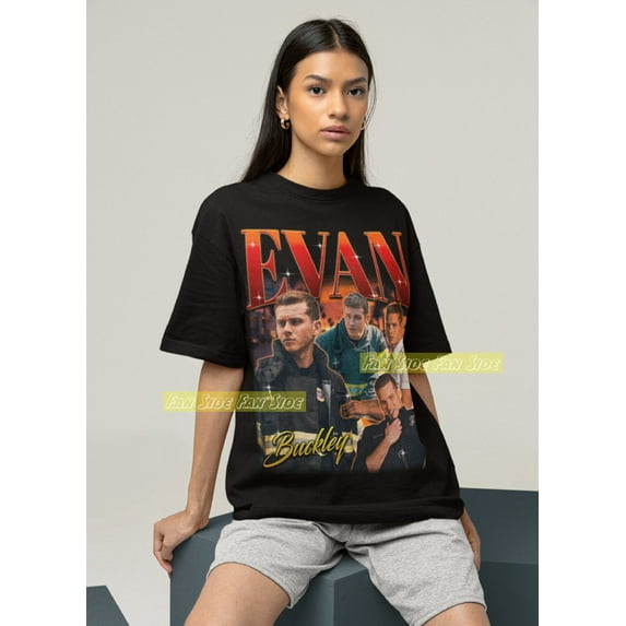Evan Buckley Shirt, 911 TV Show T-shirt,Black color,size 5XL
