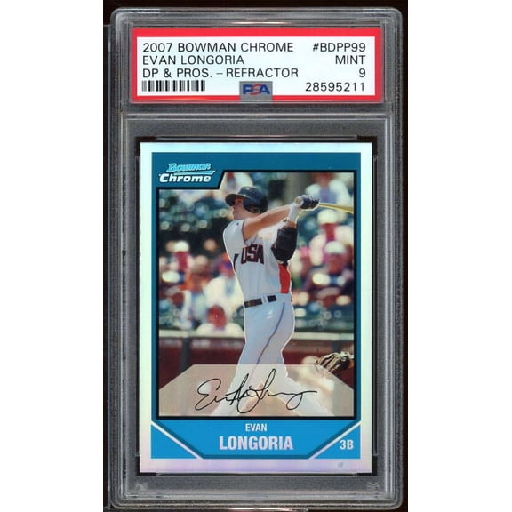 Evan Longoria Card 2007 Bowman Chrome DP n Prospects Refractor #BDPP99