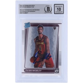 Evan Mobley Cleveland Cavaliers Autographed 2021-22 Panini Donruss Optic Rated Rookie #175 Beckett Fanatics Witnessed Authenticated 10 Rookie Card - Fanatics Authentic Certified