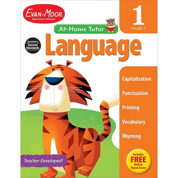 Evan-Moor At-Home Tutor: Language, Grade 1 Workbook