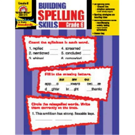 Evan-Moor Building Spelling Skills Grade 6 EMC2710