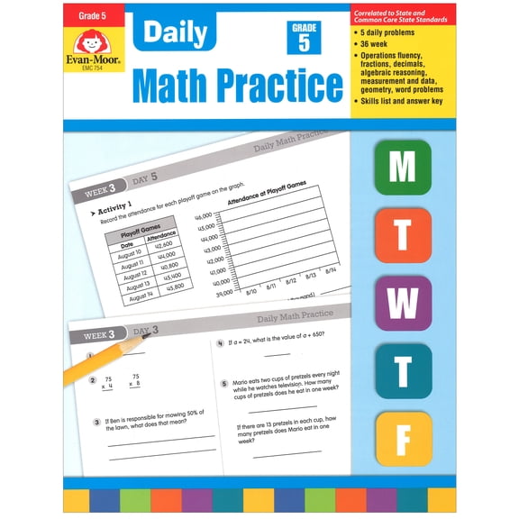 Evan-Moor Educational Publishers Daily Common Core Math Practice, Grade 5
