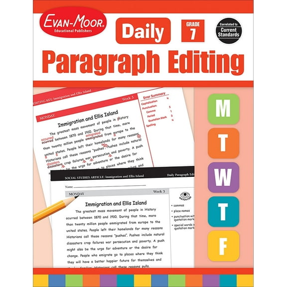 Evan-Moor Daily Paragraph Editing, Grade 7 Teacher Edition