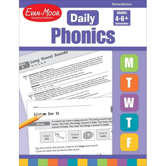 Evan-Moor Daily Phonics, Grade 4 - 6 + Teaching Edition