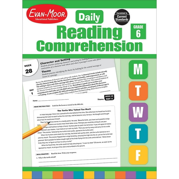 Evan-Moor Daily Reading Comprehension, Grade 6 Teaching Edition