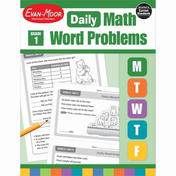 Evan-Moor Daily Word Problems Math, Grade 1 Teacher Edition