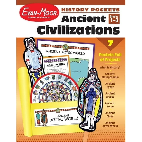 Evan-Moor History Pockets: Ancient Civilizations, Grade 1 - 3 Teacher Resource